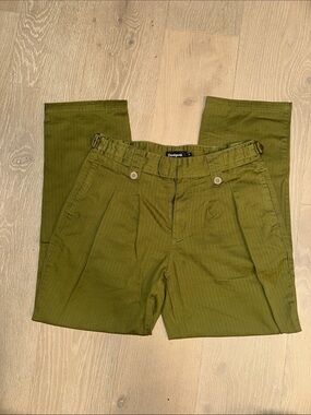 Desigual Olive Green Pleated Men’s Chinos